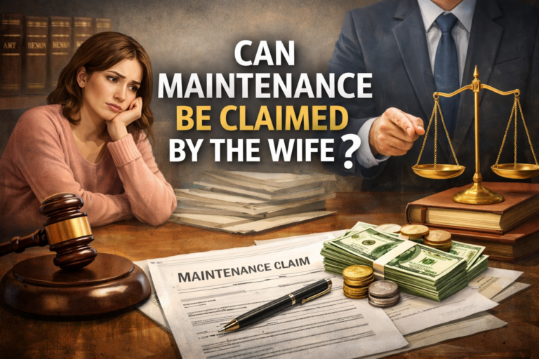 Can maintenance be claimed by the wife or husband under Indian family law